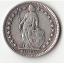 1928 - 1/2 Franc Argento Svizzera Standing Helvetia MB